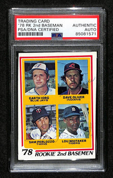 Iorg/Oliver/Perlozzo/Whitaker Multi-Signed 1978 Topps Card #704 Psa/Dna 184569
