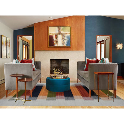 9'X12'6" Ivory Wool Hand Woven Flat Weave Durie Kilim Dazzling Design Rug