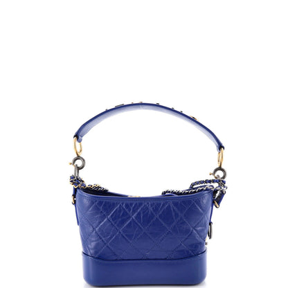 Chanel Gabrielle Small Hobo with Quilted Aged Calfskin and Logo Handle