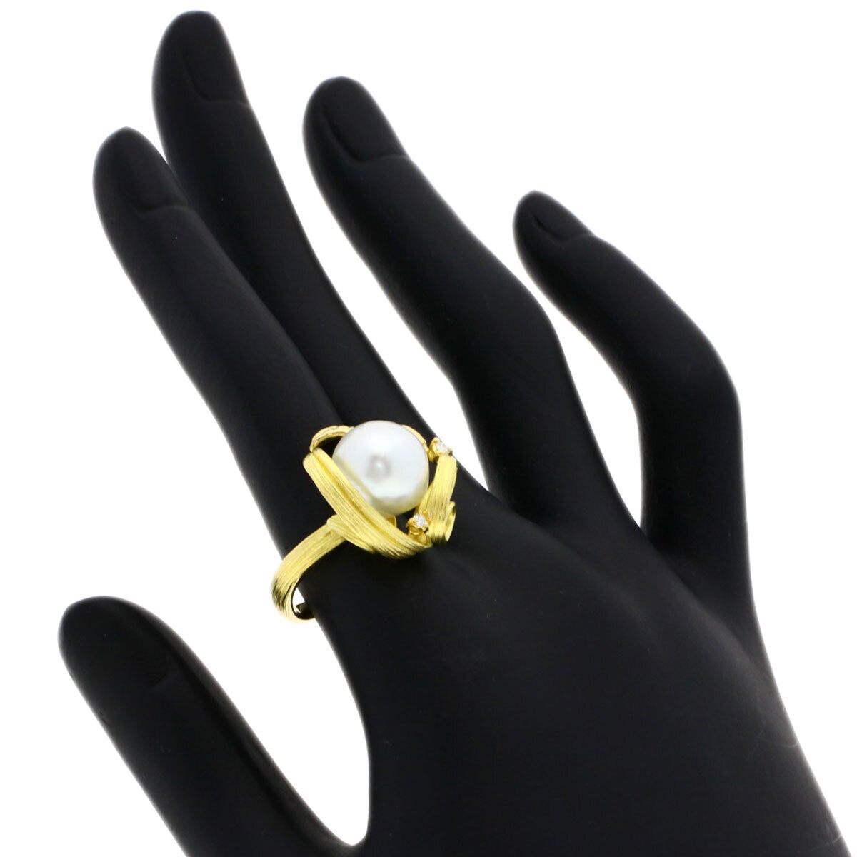 TASAKI   Ring Pearl Pearl Diamond K18 Yellow Gold