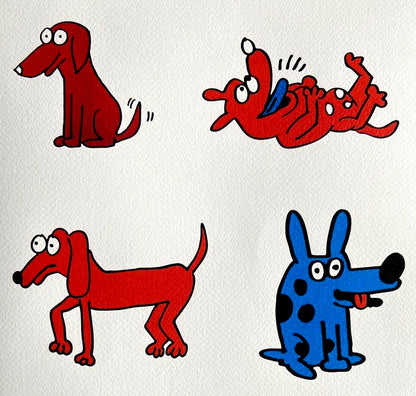 Keith Haring Lithograph Coa Signed Stamped Numbered