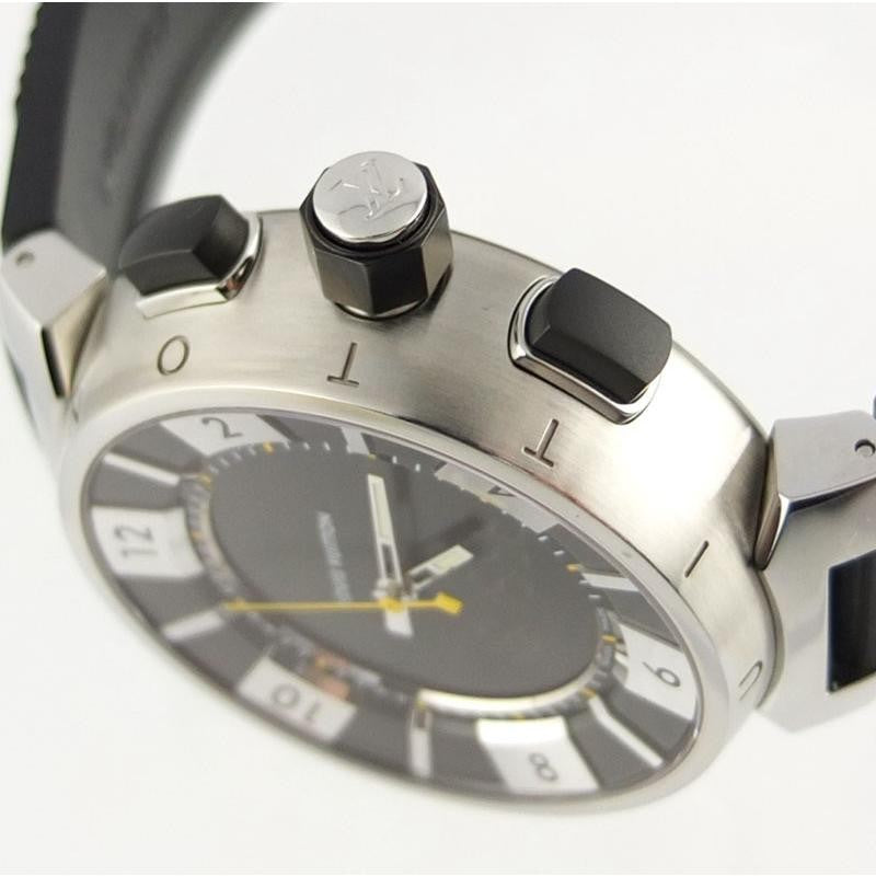 LOUIS VUITTON TAMBOUR in black Q118F quartz