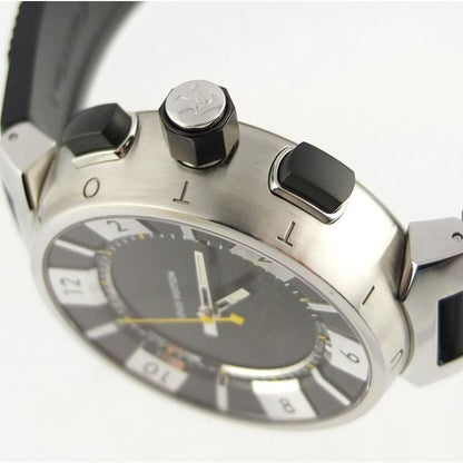 LOUIS VUITTON TAMBOUR in black Q118F quartz