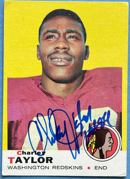 Charley Taylor Autographed 1969 Topps Football Card