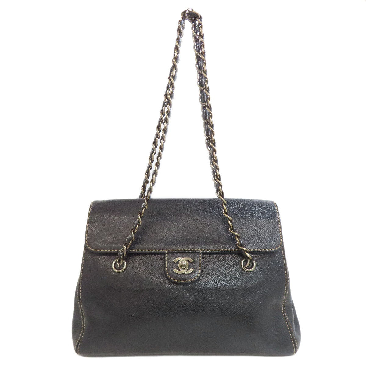 Skin CHANEL Chain tote Bag Grained Calfskin