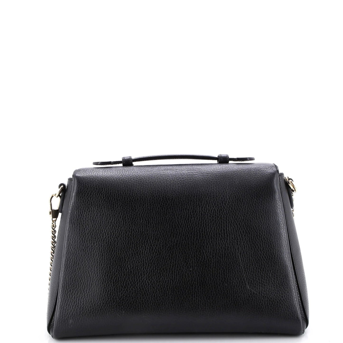 Gucci Interlocking Top Handle Bag Leather Medium