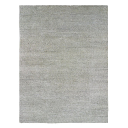 11'10"X15'4" Templeton Gray Undyed Wool Hand Knotted Grass Oversized Rug