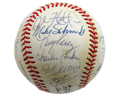 1983 Phillies Nl Champs Team Sign By 27 Onl