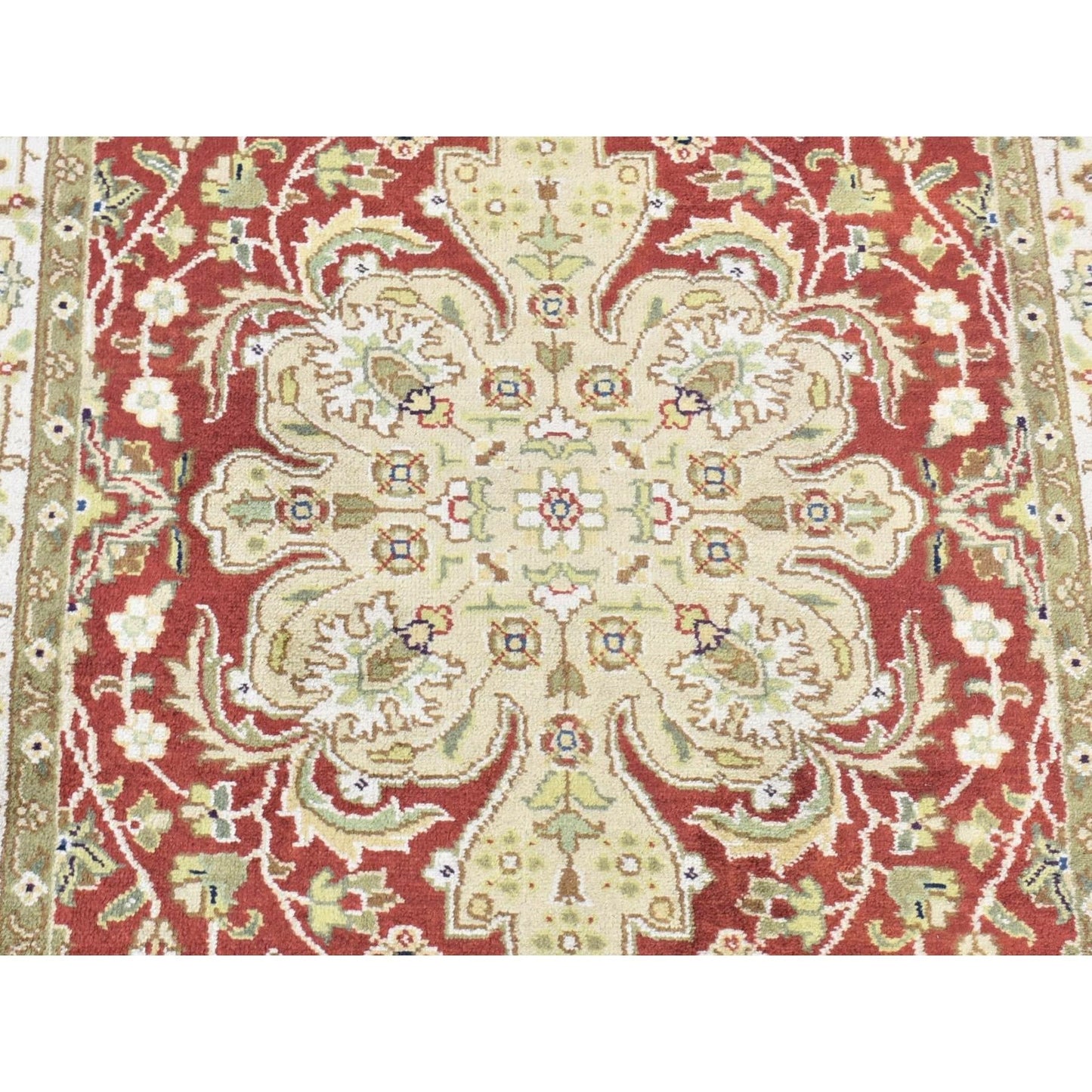 2'6"X17'10" Rust Red Kishoon Revival Wool Hand Knotted Xl Runner Rug