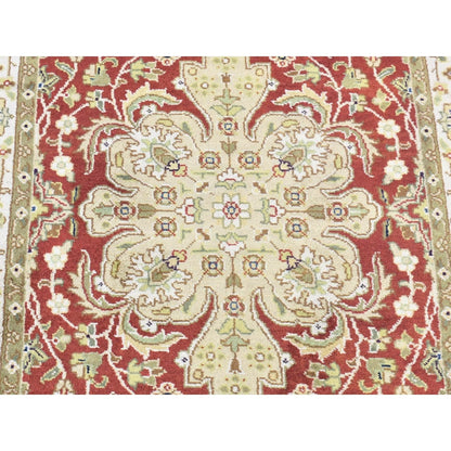 2'6"X17'10" Rust Red Kishoon Revival Wool Hand Knotted Xl Runner Rug