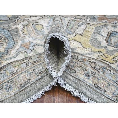 8'3"X10'5" Ultimate Gray Fine Aryana Peshawar Heris Oriental Rug