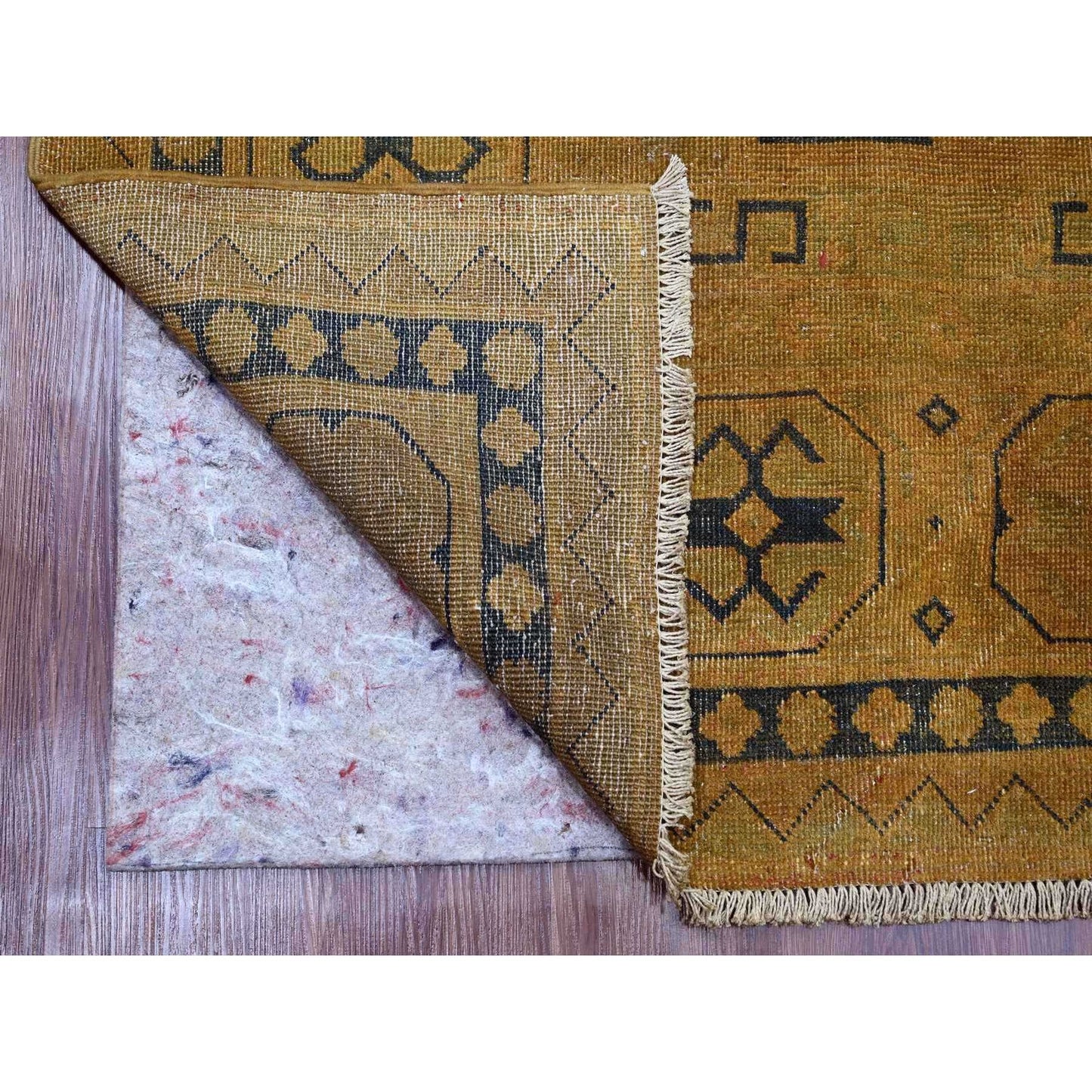 8'X9'5" Brown Overdyed Kazak Medallions Design Hand Knotted 100% Wool Rug