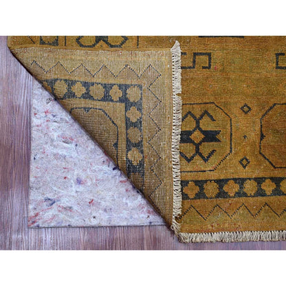 8'X9'5" Brown Overdyed Kazak Medallions Design Hand Knotted 100% Wool Rug