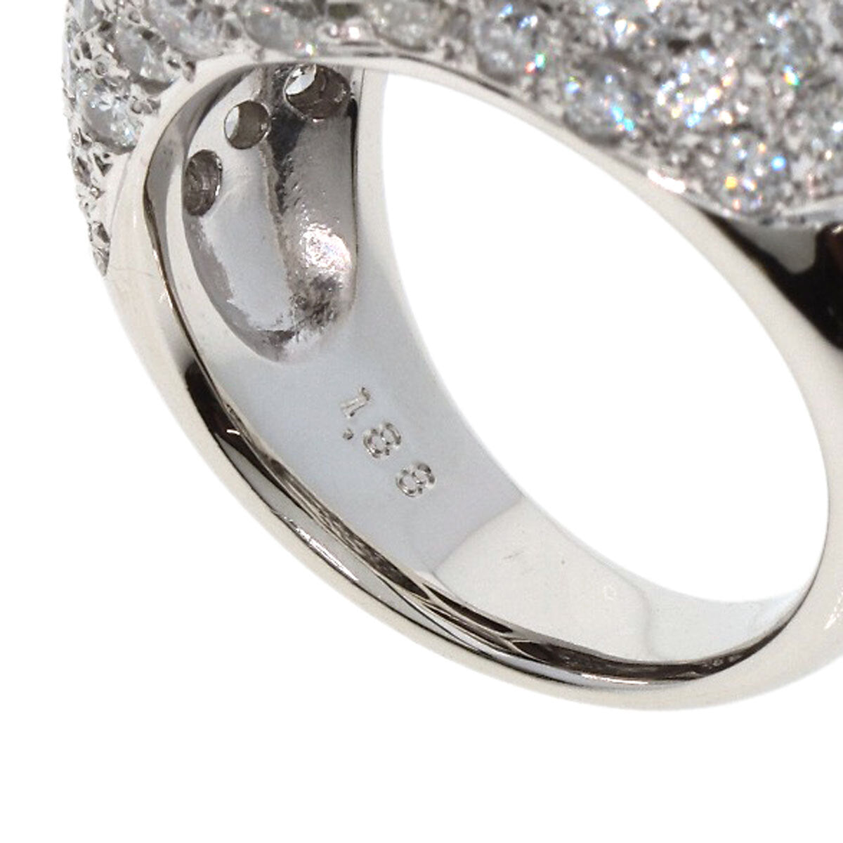 South Sea Black Pearl Pearl Diamond Ring Platinum