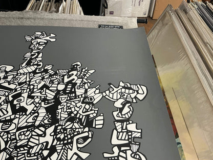 Jean Dubuffet Le Libre Echange " Serigraph Modernism Gray, Bla