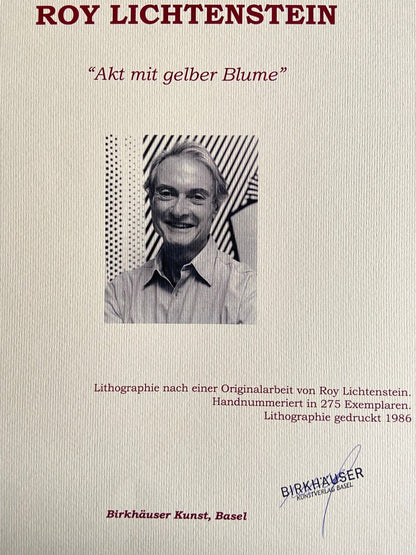Roy Lichtenstein Lithograph Coa Signed Numbered By Hand Stamp