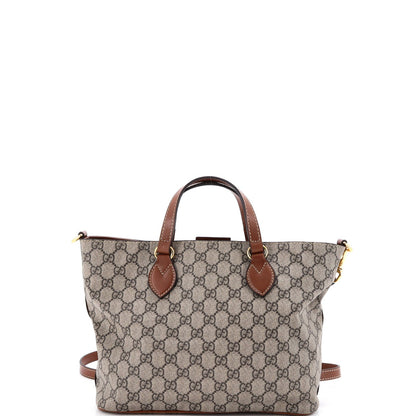 Small Gucci Convertible Soft Tote GG Coated Canvas with Leather