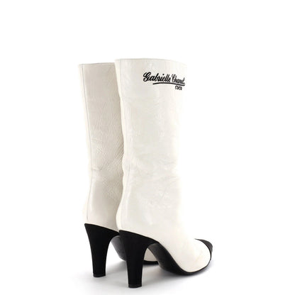 Chanel Women'S Coco Gabrielle Signature Cap Toe Boots Leather