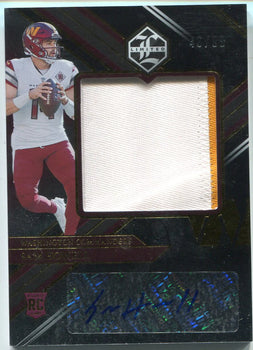 Sam Howell Autographed 2022 Panini Limited Patch Relic Rookie Card /99