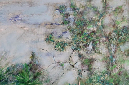Oil painting La Palmeraie 1971 Bernard Gantner Original French 10F