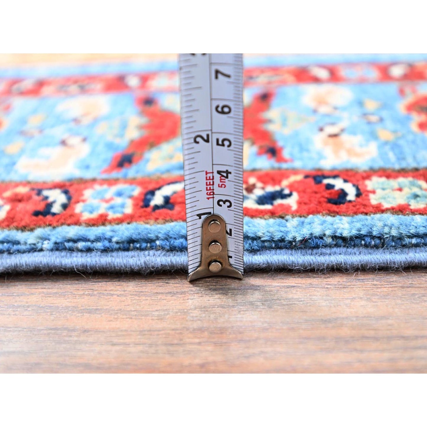 2'9"X17'5" Fire Engine Red Peshawar Seerape Heris Runner Oriental Rug