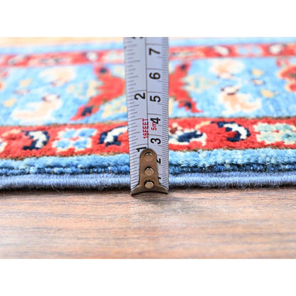 2'9"X17'5" Fire Engine Red Peshawar Seerape Heris Runner Oriental Rug