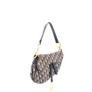 Christian Dior Saddle Handbag Oblique Canvas Medium