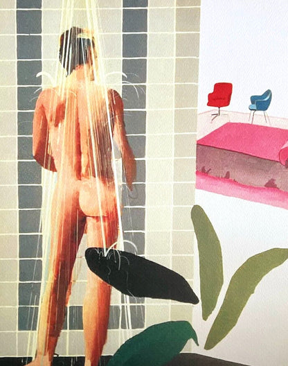 David Hockney Lithograph Coa Signed In Pen