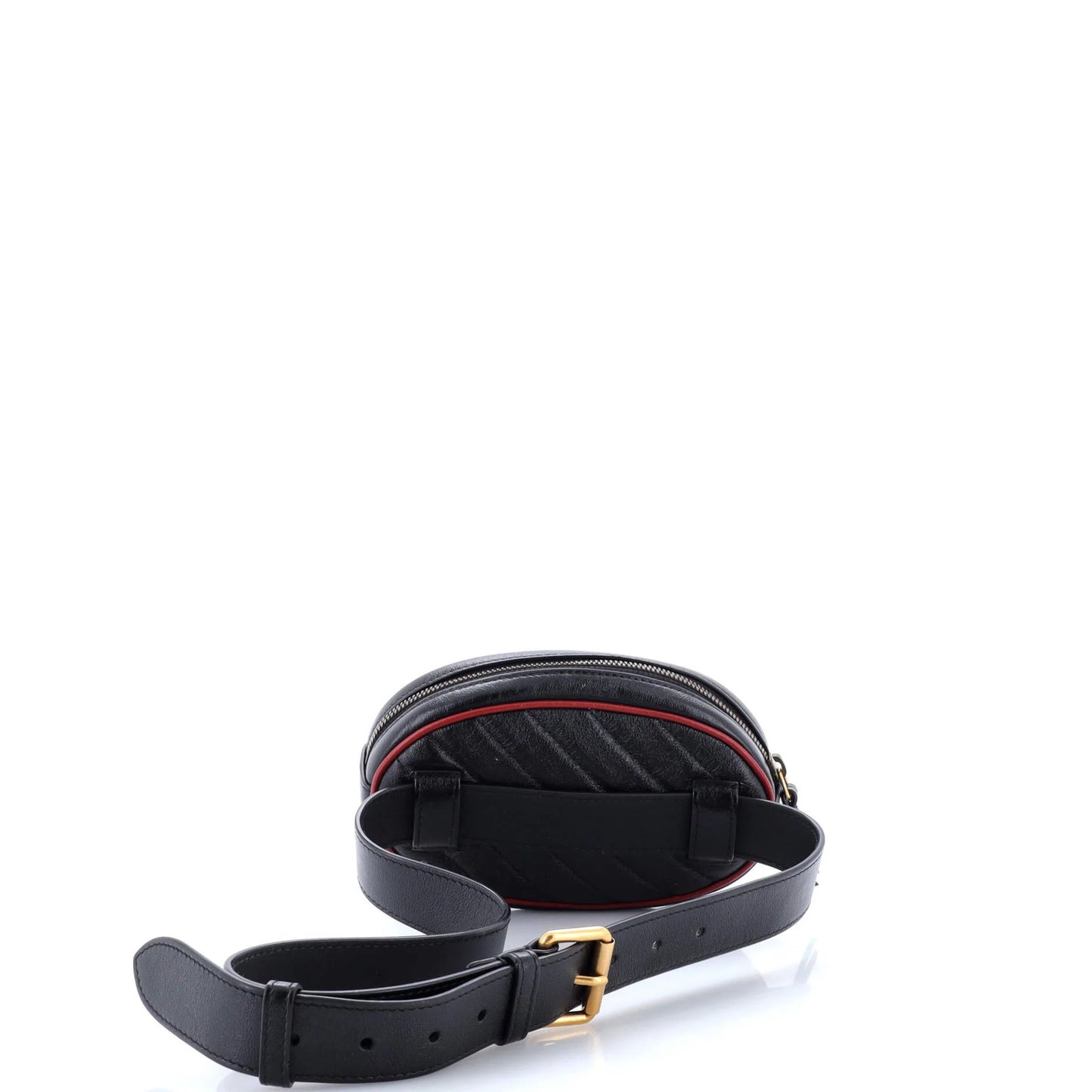 Leather Gucci GG Marmont Belt Bag Diagonal Quilted