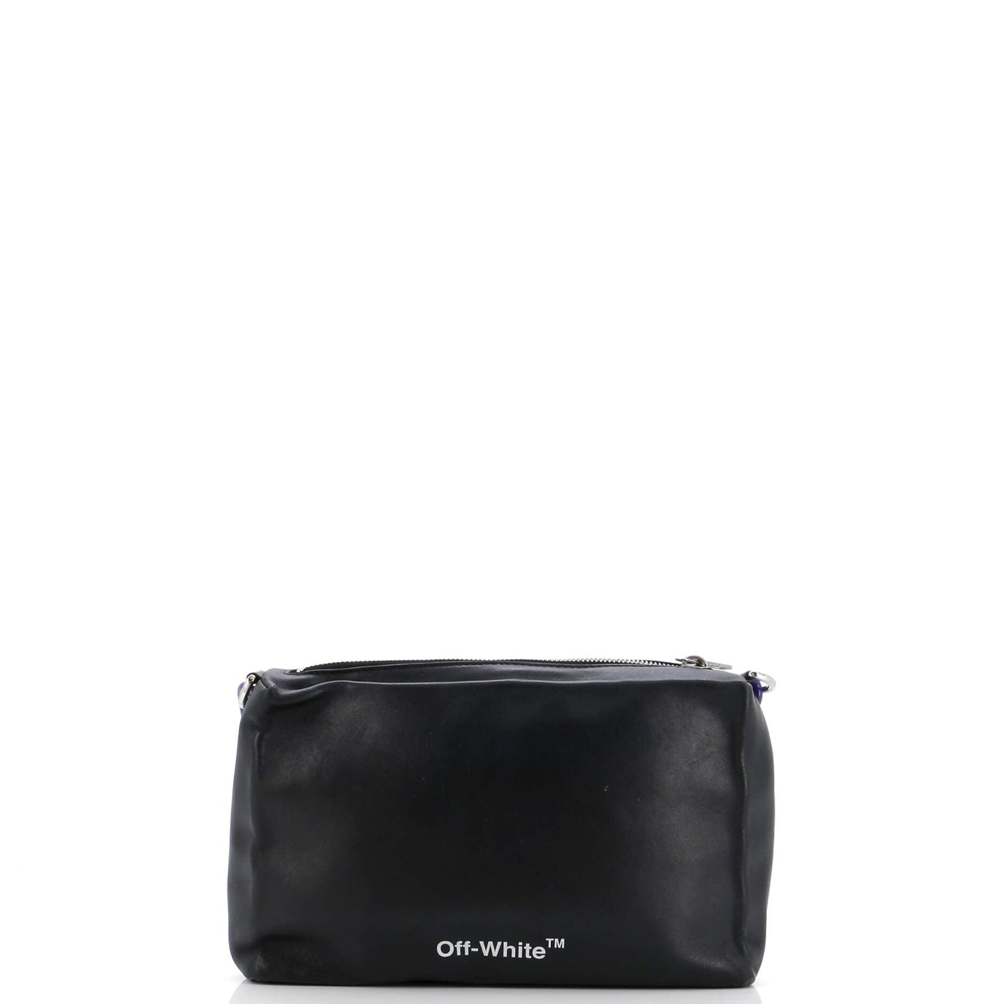 Off White Block Pouch Shoulder Bag Printed Leather