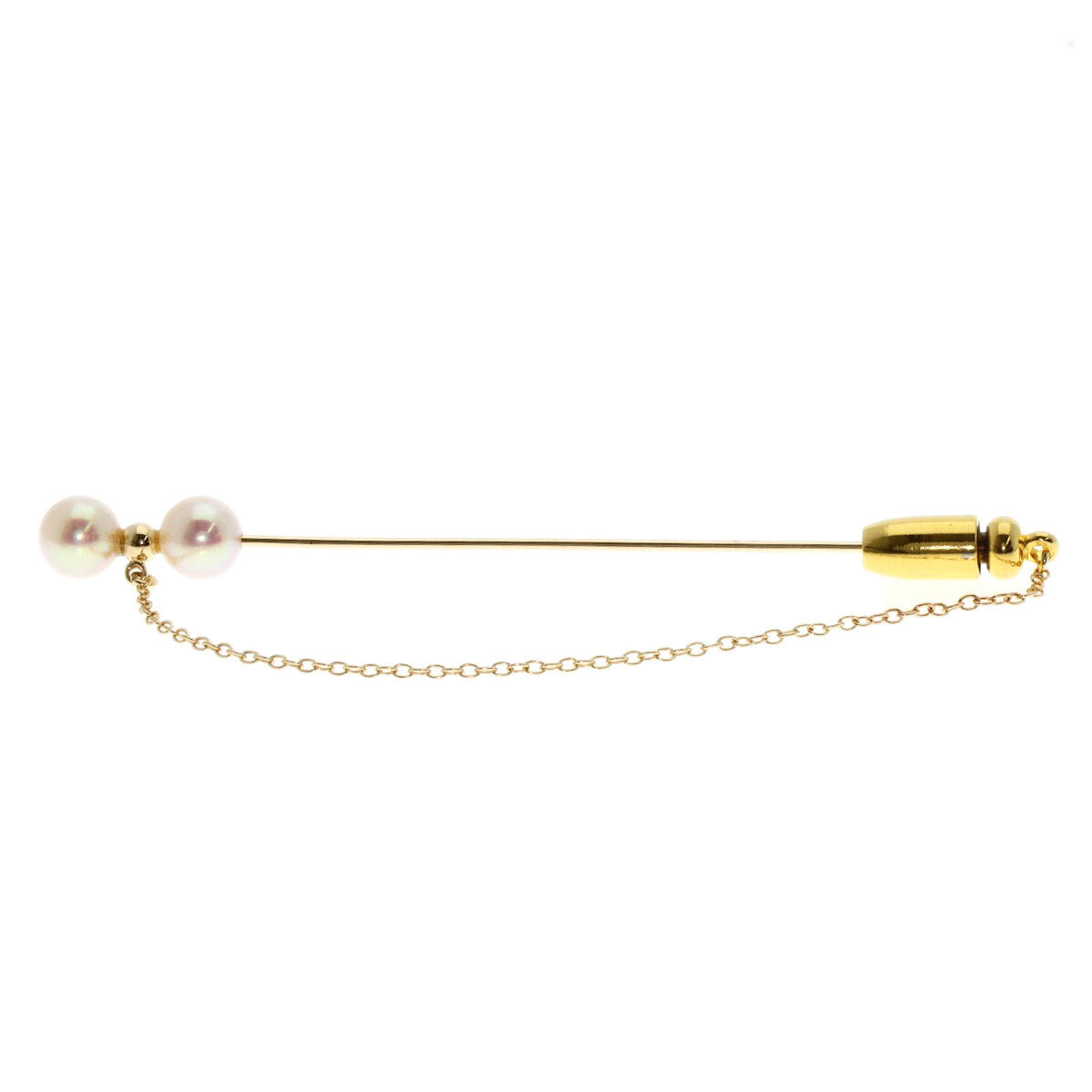 Mikimoto Pearl Pearl Pin Brooch Brooch K14 Yellow