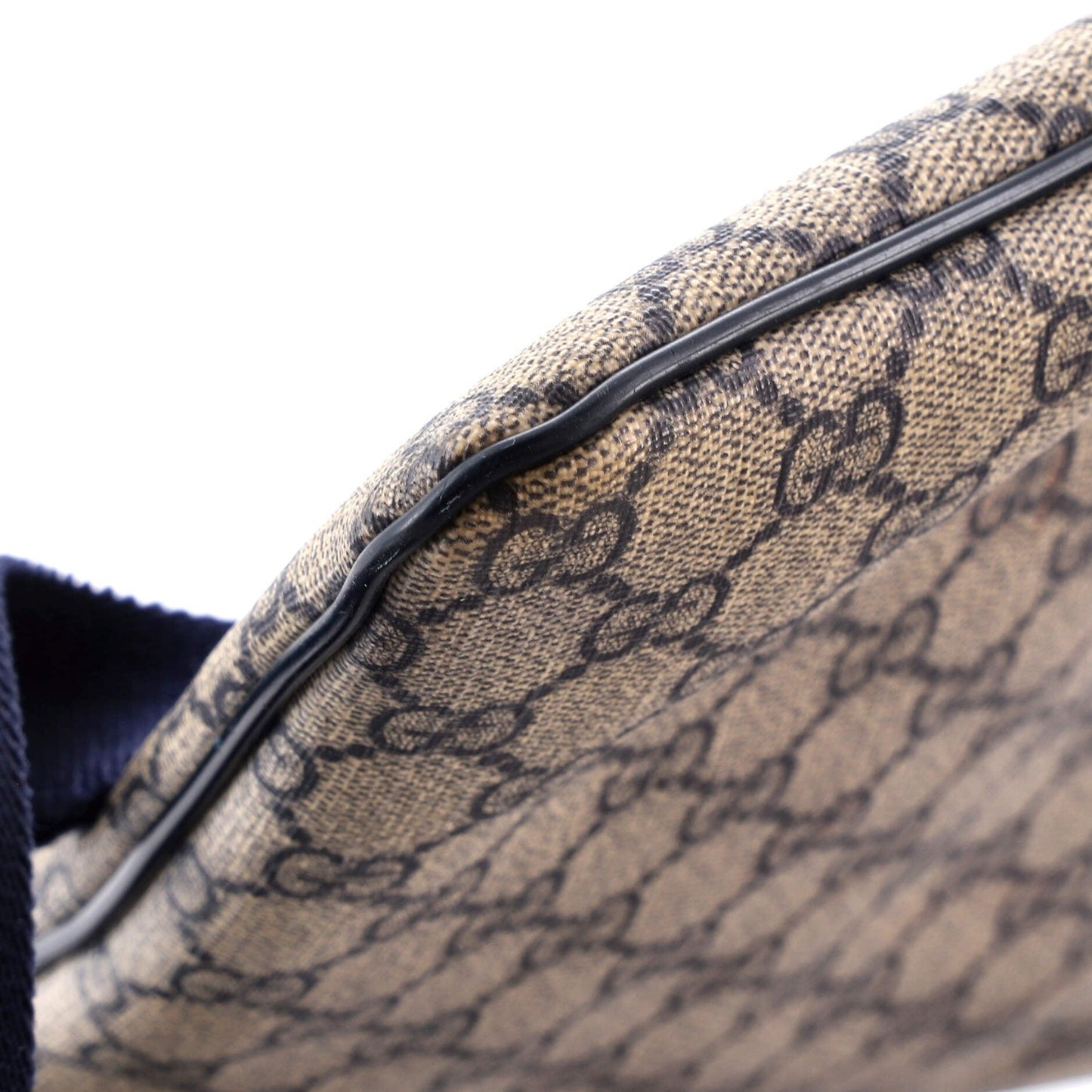 Gucci Zip Top Messenger Bag Gg Coated Canvas Large