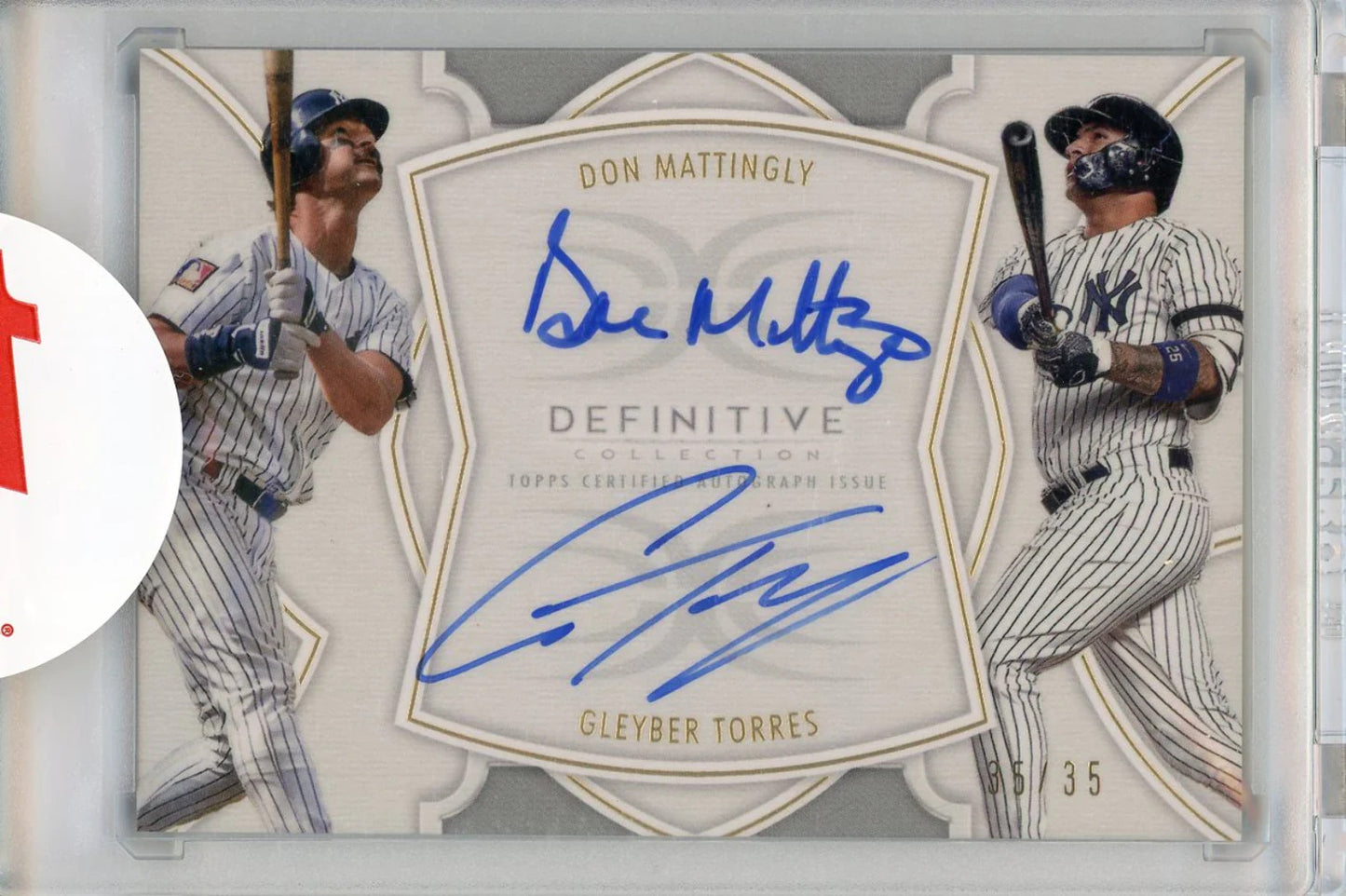 Don Mattingly & Gleyber Torres Autographed 2020 Topps Definitive Collection Card