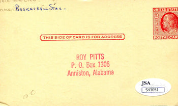 Eddie Gottlieb Autographed 1953 Vintage 3X5 Index Card (Jsa)