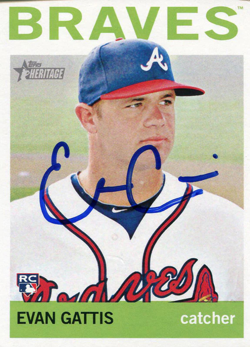 Evan Gattis Autographed 2013 Topps Rookie Card