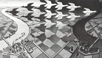 M.C. Escher Day And Night " Poster Modernism
