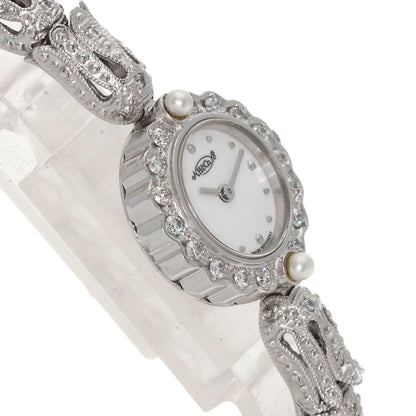 Select Watch Heiwado Round Face Diamond Watches 1L004.52 Platinum Pt950/Pt95...