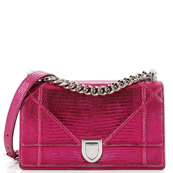 Christian Dior Diorama Flap Bag Lizard Medium