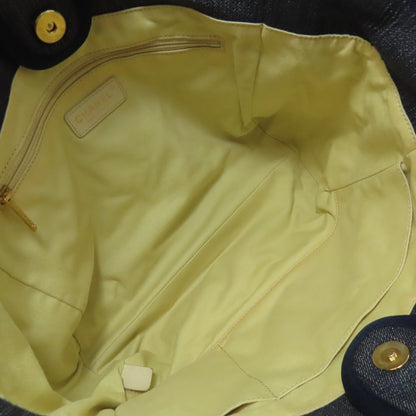 Denim CHANEL Deauville GoldHardware Tote Bag