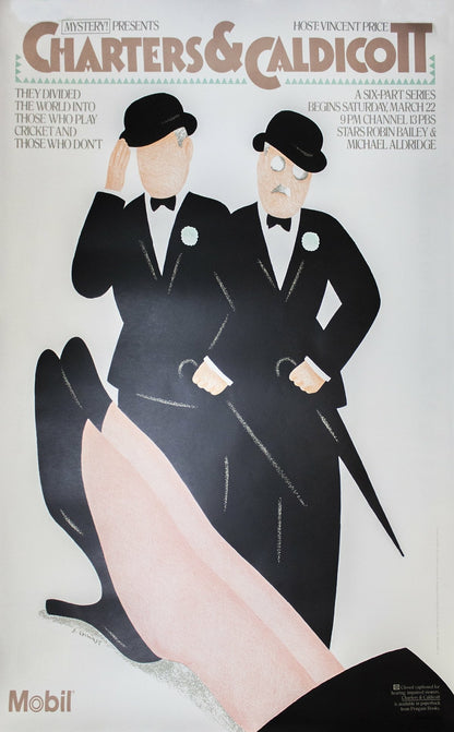 Seymour Chwast Charters & Caldicott " Lithograph Vintage Black