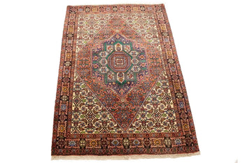 Handmade Wool Bidjar Oriental Rug Rare Vintage
