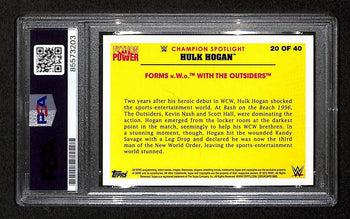 Hulk Hogan Signed/Autographed 2015 Topps N.W.O. Card #20 Psa/Dna 198783