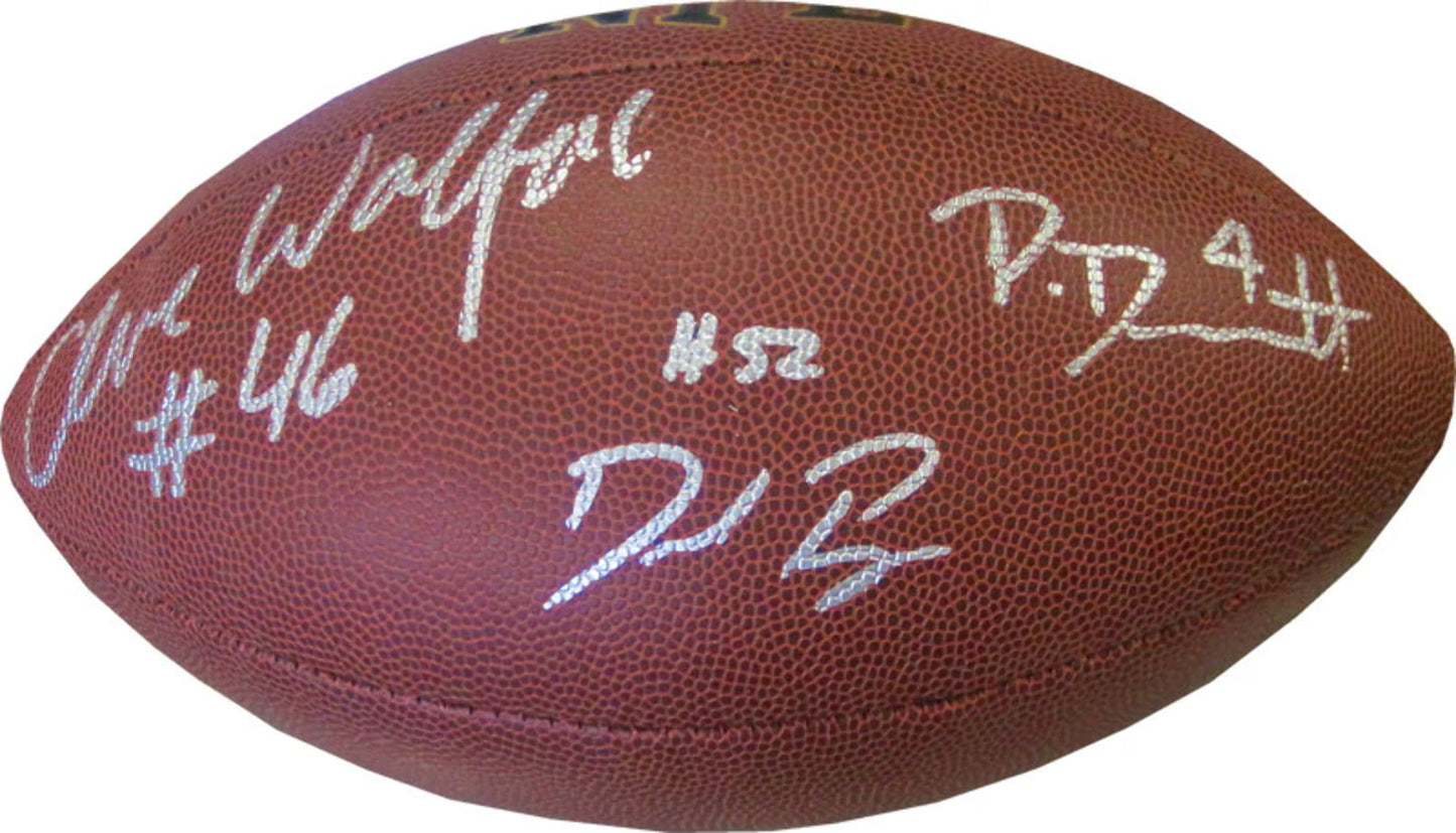 Phillip Dorsett Clive Walford And Denzel Perryman Autographed Wilson Nfl Footbal