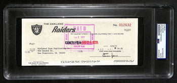 Al Davis Hof Signed/Autographed 8.5X3.5 Bank