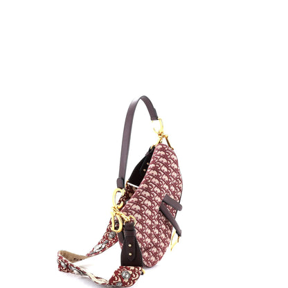 Christian Dior Saddle Handbag Oblique Canvas Medium