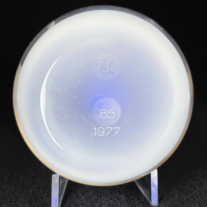 Antique Baccarat Crystal Paperweight 1977 Millefiori Blue Glass Big Size Rare