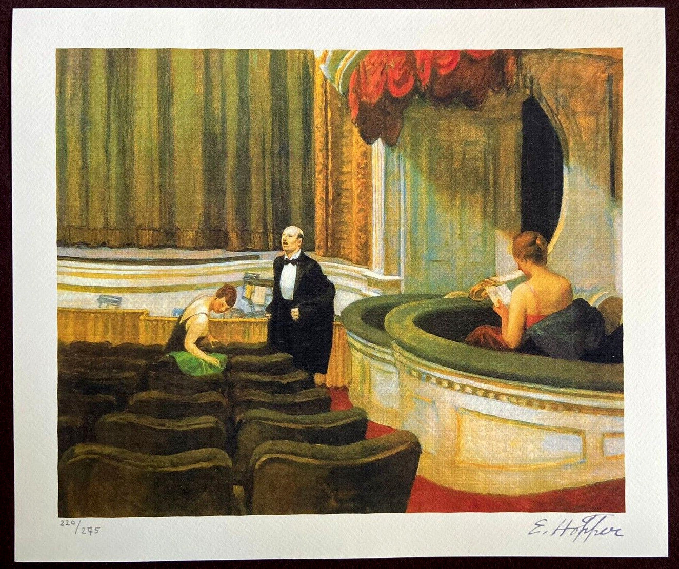 Edward Hopper Lithograph Coa Signed Numbered Stamp - Lucian Freud