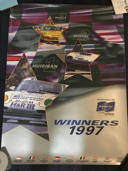 Original Vintage Rare Race Poster Porsche Super Cup Winners 1997 4030Inch