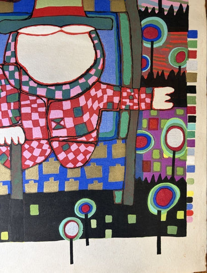 Right to Dream in Modern Woodblock Print by Friedensreich Hundertwasser