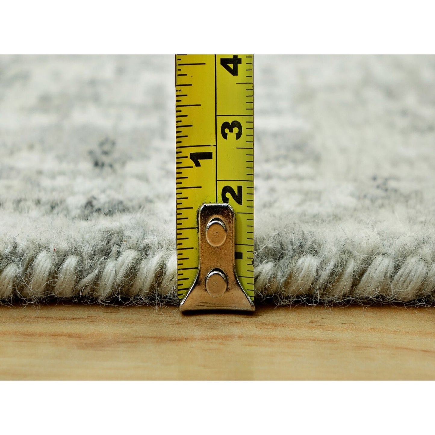 2'6"X31'8" Gray Hand Knotted Hand Spun Undyed Wool Xl Runner Modern Rug